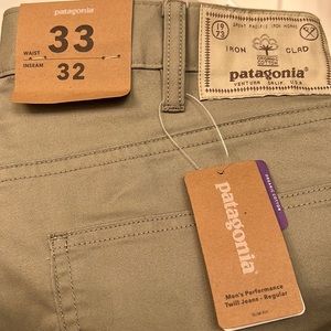 Patagonia 33x32 twill jean in shale khaki. In new condition.